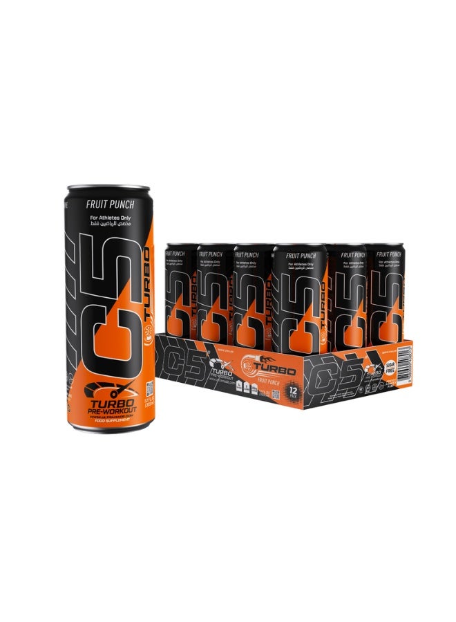C5 Turbo Energy Drink 355ml – Fruit Punch (Pack of 12) - Image 1